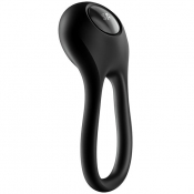 Satisfyer Majestic Duo Black Silicone Flexible Loop Vibrating Cock Ring