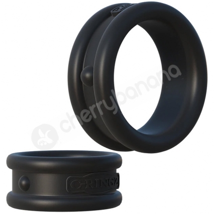 Fantasy C-ringz Max Width Silicone Black Large & Small Cock Rings