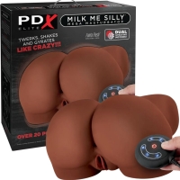 PDX Elite Brown Milk Me Silly Mega Masturbator With Dual Gyrating Motors