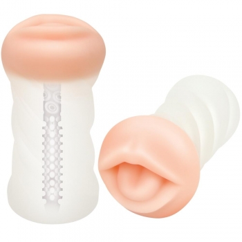 Zolo Penis Masturbator Clear Deep Throat Mouth Stroker