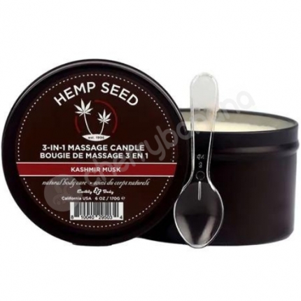 Earthly Body Kashmir Musk Hemp Seed 3-In-1 Massage Candle