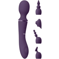 Vive Nami Pulse Wave Dual Ended Vibrating Wand With Attachments