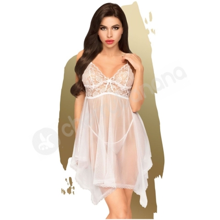 Penthouse Lingerie White Naughty Doll Babydoll With Thong Penthouse Lingerie White Naughty Doll Babydoll With Thong