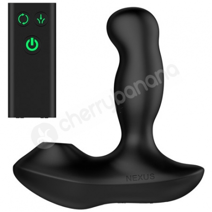 Nexus Revo Air Black Remote Control Rotating Prostate Massager With Suction Stimulation