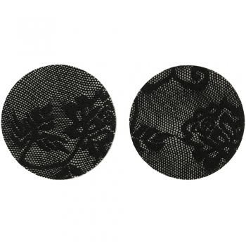 Cherry Banana Sexy Yet Simple Black Lace Round Nipple Pasties 2 Pack