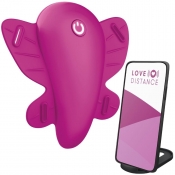 Love Distance Reach Pink App-Controlled Wearable Vibe With Harness