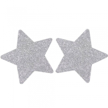 Cherry Banana Star-ling Silver Star-Shaped Glitter Nipple Pasties 2 Pack