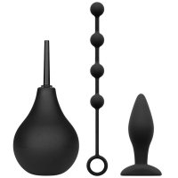 Nexus Anal Beginner Kit With Black Plug & Beads & Douche