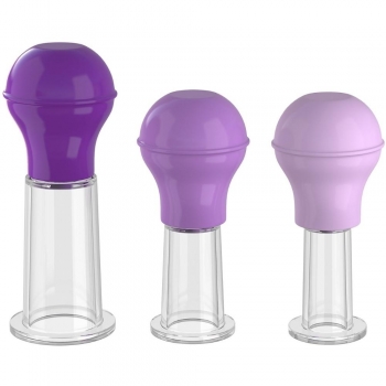 Fantasy For Her Nipple Enhancer Set Purple 3 Sizes Nipple Pump Set