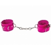 Ouch Pink Leather Cuffs