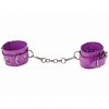 Ouch Purple Leather Cuffs