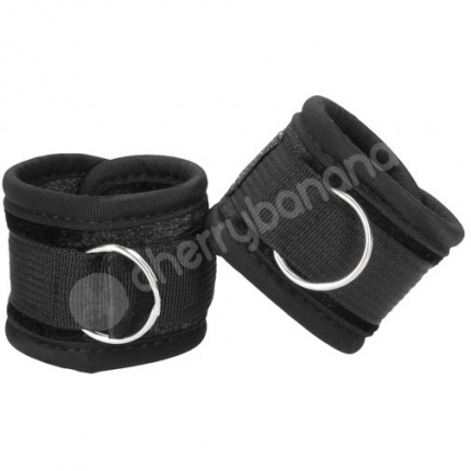 Ouch Velvet & Velcro Adjustable Black Handcuffs