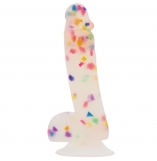 Addiction Party Marty 7.5" Frost Confetti Silicone Dildo