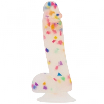 Addiction Party Marty 7.5" Frost Confetti Silicone Dildo