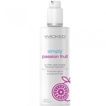 Wicked Simply Aqua Passion Fruit Flavoured Water-Based Lubricant 120ml