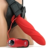 Fetish Fantasy Extreme 8'' Red Vibrating Silicone Spiral Strap-on