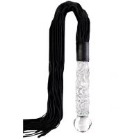 Icicles #38 Glass/Leather Flogger