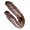 King Cock Brown U-shaped Small Double Trouble Dildo
