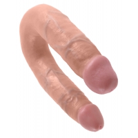 King Cock Flesh U-shaped Medium Double Trouble Dildo