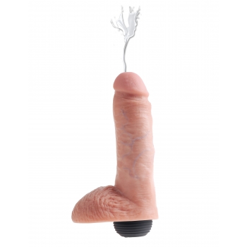King Cock Flesh 8'' Squirting Cock With Balls