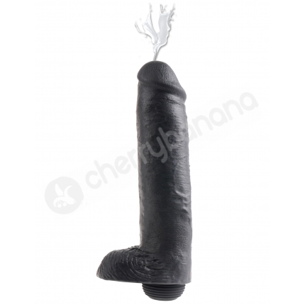 King Cock Black 11'' Squirting Dong With Balls