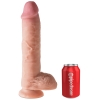 King Cock + Flesh 10'' Dual Density Fat Cock With Balls