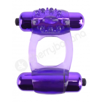 Fantasy C-ringz Purple Duo-Vibrating Super Cock Ring