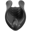 PDX Elite Black Vibrating Silicone Penis Stimulator Couples Stroker
