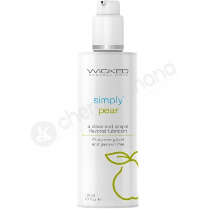 Wicked Simply Aqua Pear Flavoured Water-Based Lubricant 120ml