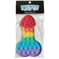 Penis Shaped Rainbow Pop-It Adults Toy