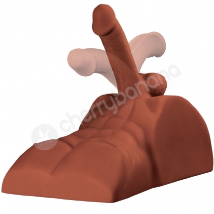 PDX Plus Perfect Ride Brown Mega Masturbator With Anal Entry & Posable 6" Cock PDX Plus Perfect Ride Brown Mega Masturbator With Anal Entry & Posable 6" Cock