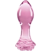 Crystal Rose Pink Glass 2.8" Butt Plug