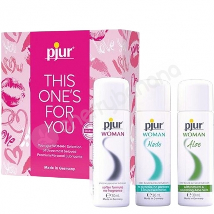 Pjur Woman Selection Silicone, Nude & Aloe Personal Lubricants - 3 x 30ml