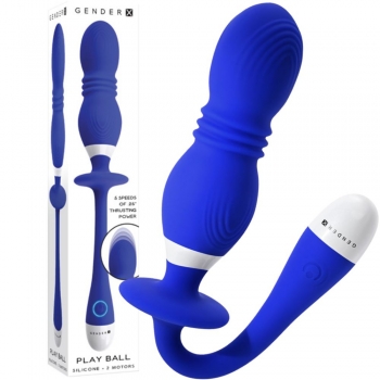 Gender X Play Ball Thrusting & Vibrating Double Orb Multi-Use Vibe