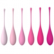 Playful Diamonds Kegel Balls Pink Weighted Training 6 Piece Set