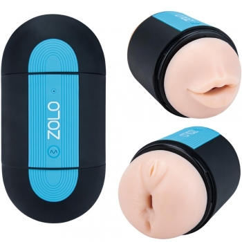 Zolo Pleasure Pill Double Ended Vibrating Mouth & Anal Openings Masturbator