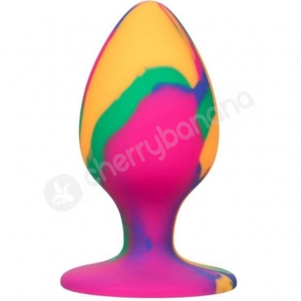Calexotics Cheeky Large Tie-Dye 3" Silicone Butt Plug Calexotics Cheeky Large Tie-Dye 3" Silicone Butt Plug
