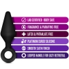 Anal Adventures Platinum Silicone Black Anal Plugs With Loop 3 Size Kit