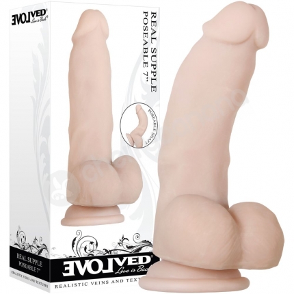 Evolved Real Supple Poseable 7'' Flesh Dildo Evolved Real Supple Poseable 7'' Flesh Dildo