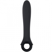 Gender X Powerhouse Black Extremely Powerful Vibrator With Wavy Texture Shaft