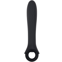 Gender X Powerhouse Black Extremely Powerful Vibrator With Wavy Texture Shaft