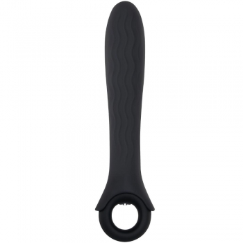 Gender X Powerhouse Black Extremely Powerful Vibrator With Wavy Texture Shaft