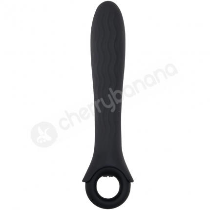 Gender X Powerhouse Black Extremely Powerful Vibrator With Wavy Texture Shaft