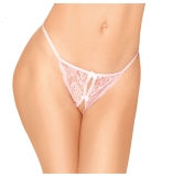 Penthouse Lingerie Pink Hot Getaway Crotchless Thong