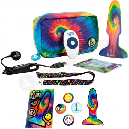B-Vibe Peace & Love Tie-Dye Remote Rimming Plug B-Vibe Peace & Love Tie-Dye Remote Rimming Plug