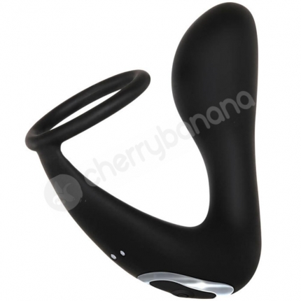 Adam & Eve Adam's Rechargeable Black Vibrating Prostate Pleaser & Cockring Adam & Eve Adam's Rechargeable Black Vibrating Prostate Pleaser & Cockring