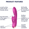 Satisfyer Double Flex G-Spot & Clitoris Flexible Purple Rabbit With App Control