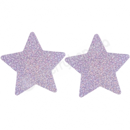 Cherry Banana Pretty In Purple Star-Shaped Glitter Nipple Pasties 2 Pack