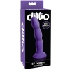 Dillio Purple 6'' Twister Tapered Tip Dong With Suction Cup Base