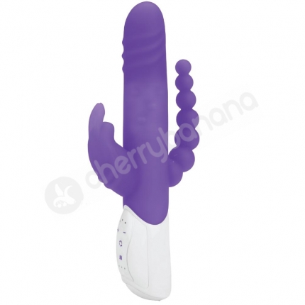 Rabbit Essentials Purple Double Penetration Rotating Rabbit Vibrator